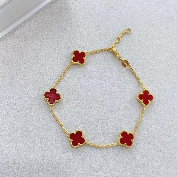 ✅Van Cleef & Arpels 18K gold red agate bracelet - Picture 5 of 6